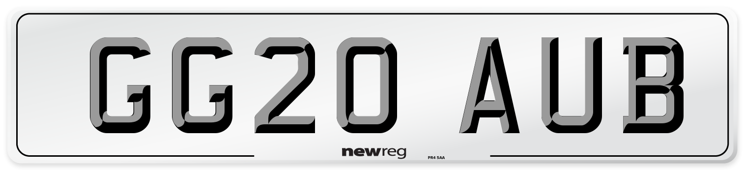 GG20 AUB Number Plate from New Reg